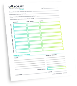 DOJOLVI™ (triheptanoin) Daily Dosing Tracker